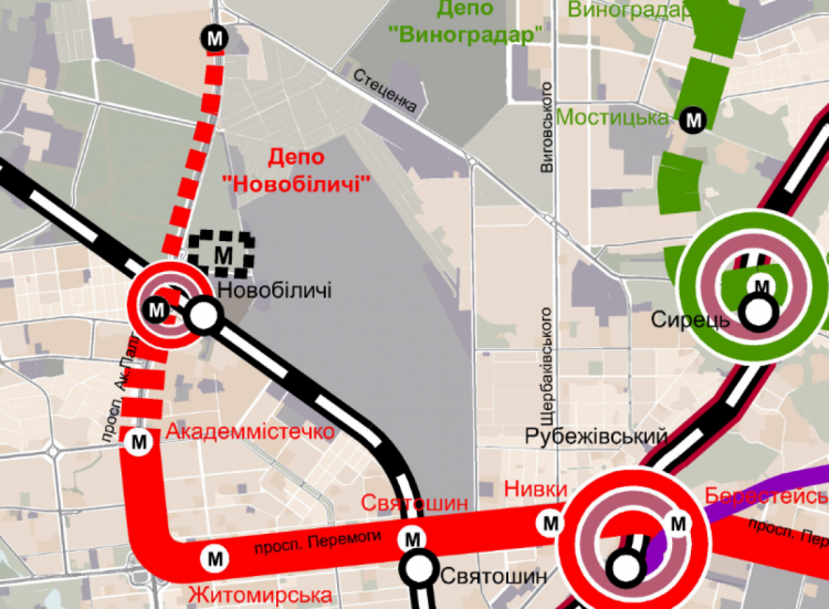 продовження червоної гілки метро