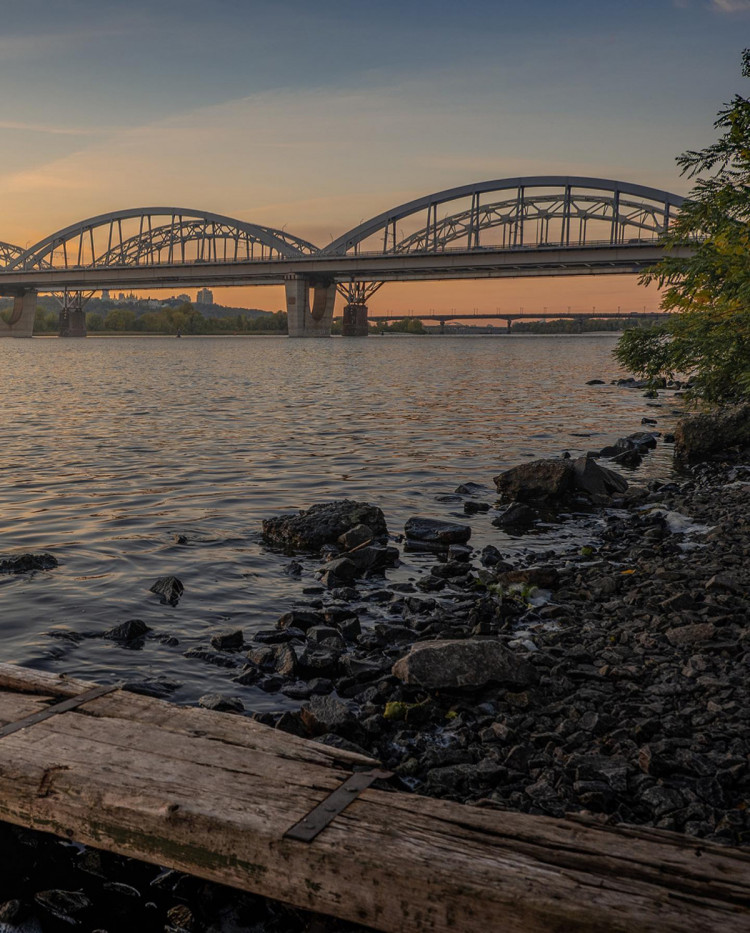 Захід сонця біля Дарницького мосту (3)