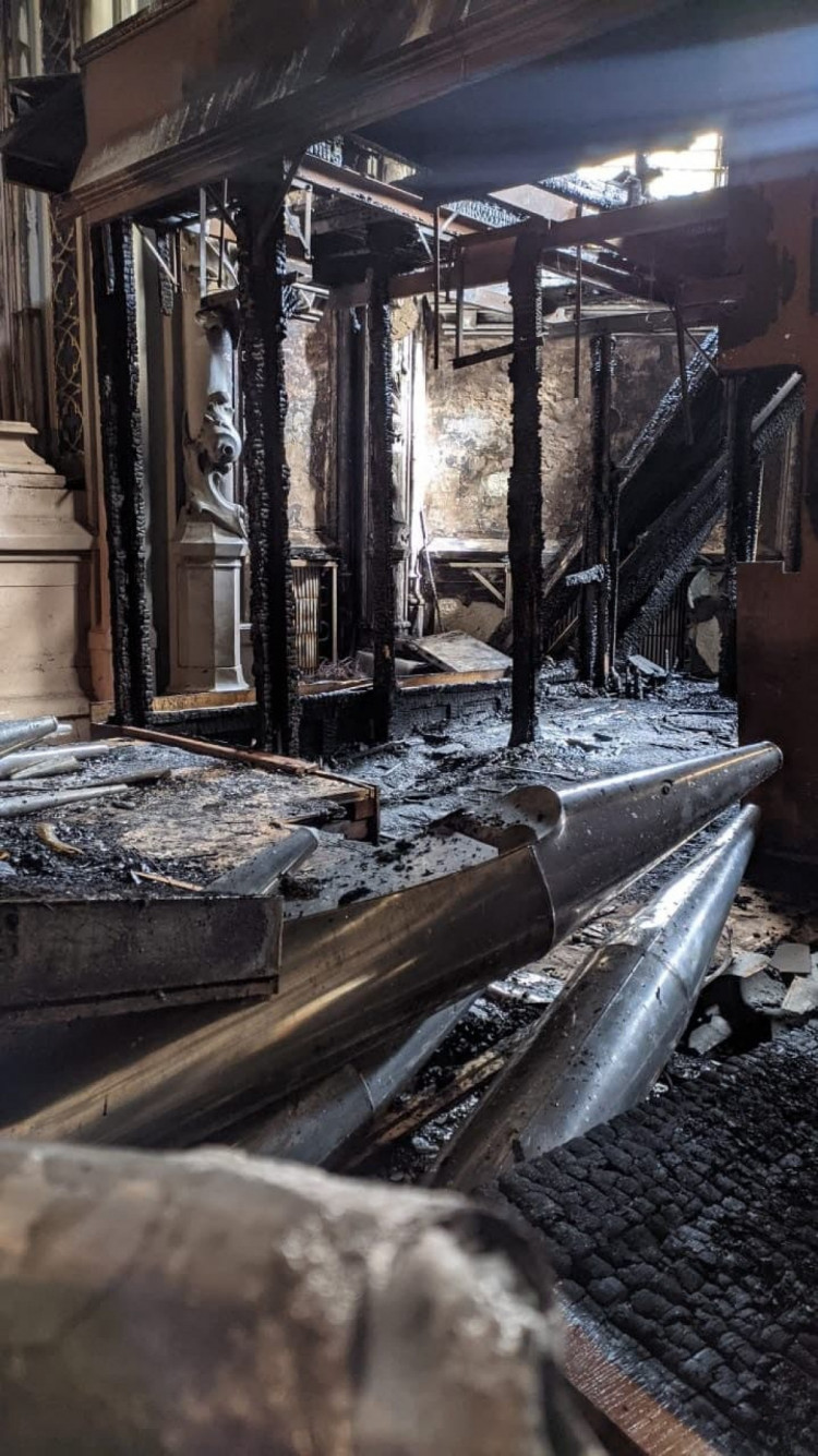 Наслідки пожежі у костелі